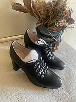 Туфли женские весна-осень, на устойчивом каблуке, кожа, 37 и 38 размер,FABIO MONELLI.