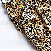 Ткань Софт Принт леопард мелкий коричневый