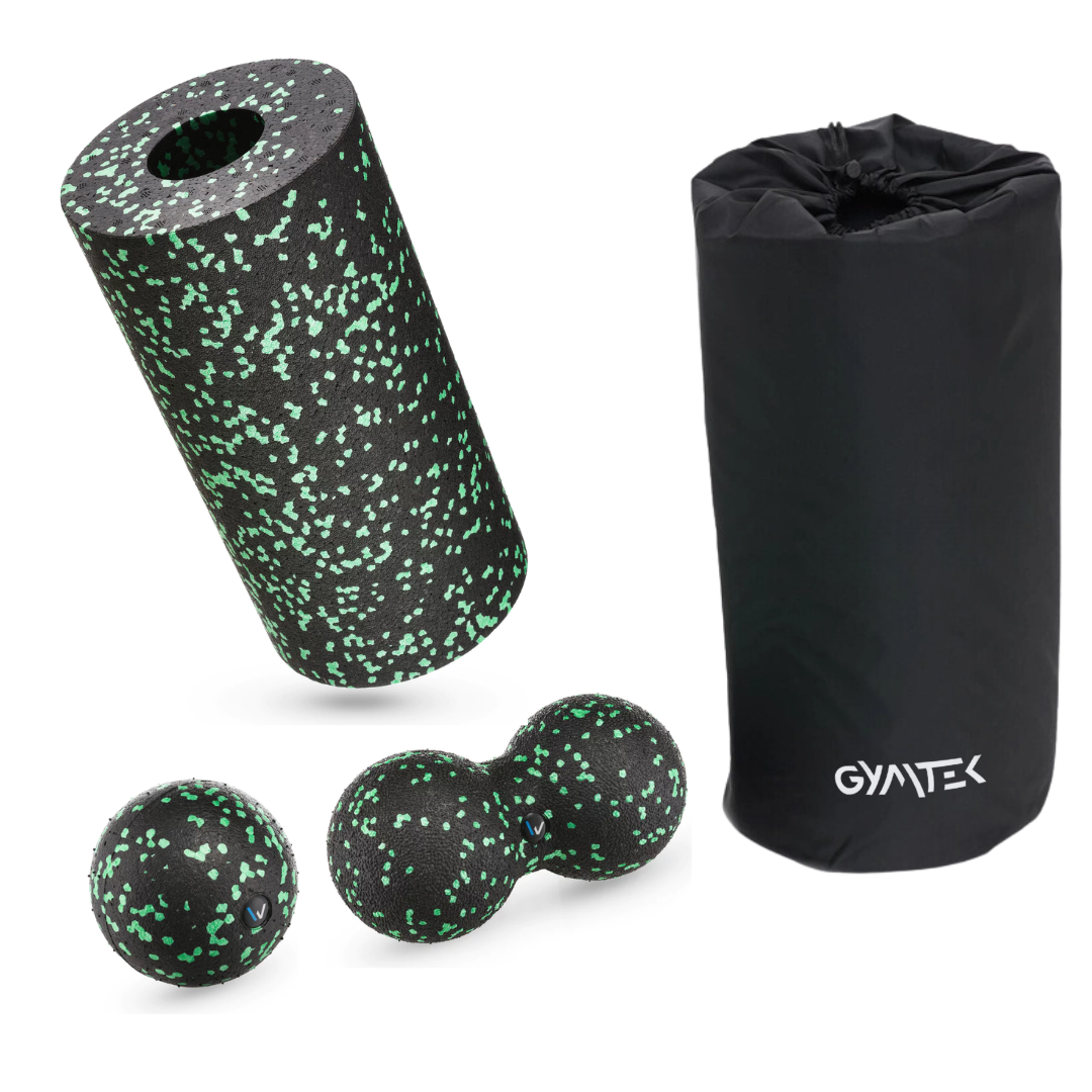 Набір масажерів Gymtek для йоги та фітнесу EPP чорно-зелений, фото 1