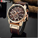 Годинник чоловічий наручний Curren BigBoss (Коричнево-золотий), фото 6