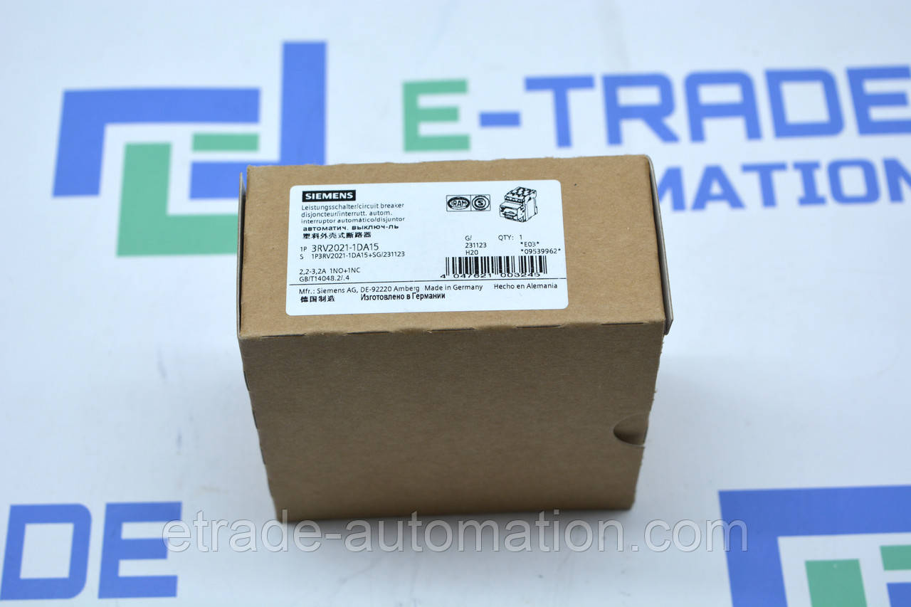 Автоматичний вимикач Siemens 3RV2021-1DA15