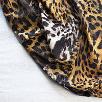 Тканина Софт Принт леопард великий коричневий