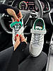 Жіночі кросівки Adidas Forum 84 Low White Green Yellow Адідас Форум білі з зеленим шкіряні на липучці осінь весна літо, фото 5
