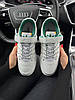Жіночі кросівки Adidas Forum 84 Low White Green Yellow Адідас Форум білі з зеленим шкіряні на липучці осінь весна літо, фото 6