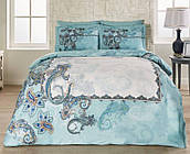 Комплект постільної білизни TAC сатин-Digital євро розмір Della Mint