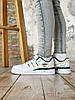 Жіночі кросівки Adidas Forum 84 Low White Green Yellow Адідас Форум білі з зеленим шкіряні на липучці осінь весна літо, фото 10