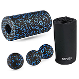 Набір масажерів Gymtek для йоги та фітнесу EPP чорно-синій, фото 10