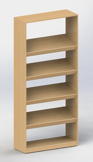 Стелаж кондитерський / овочевий з ДСП Дуб Сонома з похилими полками "СТАНДРТ" СТ-4 200x90x34