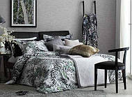 Комплект постільної білизни TAC сатин-Digital євро розмір Venus Grey