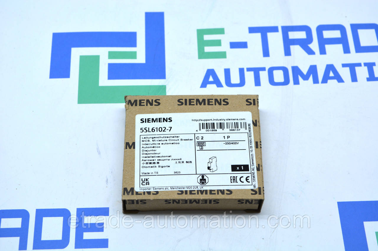 Автоматичний вимикач​​​​​​​ Siemens 5SL6102-7