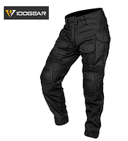Мужские тактические штаны с наколенниками G3 Combat IDOGEAR, брюки Rip Stop черные