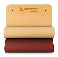 Фитнес-коврик с отверстиями Hop-Sport TPE 0,8 см HS-T008GM Оранжево-красный