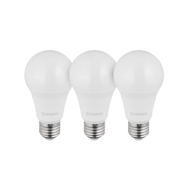 Лампи світлодіодні, набір із 3 шт. LL-0017, LED A60, E27, 15 Вт, 150-300 В, 4000 K, 30000 год, гарантія 3 роки