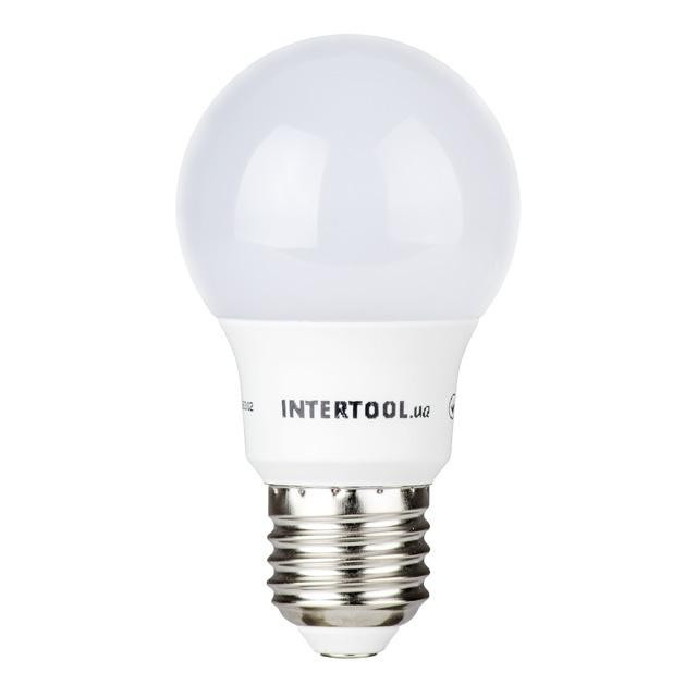 Світлодіодна лампа LED 7 Вт, E27, 220 В, INTERTOOL LL-0003