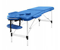 Складаний масажний стіл алюмінієвий 4FIZJO TABLEW60BLUE із сумкою Синій