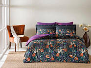 Комплект постільної білизни TAC сатин-Digital євро розмір Berea Blue