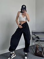 Женские стильные штаны карго ткань: матовая плащевка Мод. 052
