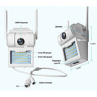 Новинка! Уличная настенная IP WI FI камера видеонаблюдения светильник D2 - 2 mp