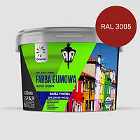 Фарба гумова для дахів, цоколів, фасадів Colorina Вишнева (RAL 3005) 1.2 кг