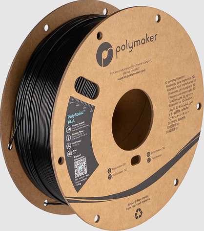 Пластик в котушці для швидкісного друку PLA Polysonic 1,75 мм, Polymaker, 1кг, фото 1