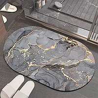 Килимок у ванну вологопоглинаючий 50х80 см, Мармур / Антиковзний килимок для ванної / Килимок для кухні