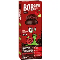 Конфеты яблоко-вишня в чорном шоколаде 30г Bob Snail