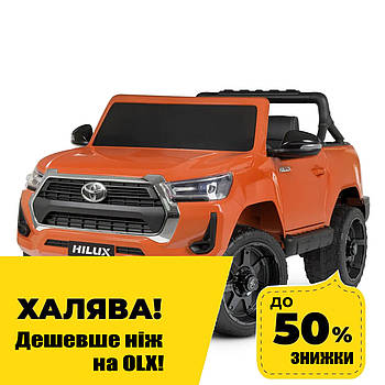 Дитячий електромобіль джип Toyota (пульт 2,4G, 4мотори 35W, 1акум12V14Ah, EVA, SD) M 4919EBLRS-7 Помаранчевий