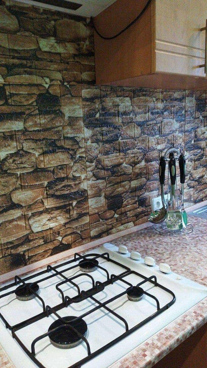 Моющиеся декоративные 3д панели для стен Екатеринославский Кирпич700x770x5мм Самоклеящиеся ПВХ цвет под камень - фото 2 - id-p2133628893