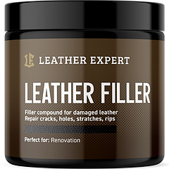 Шпаклівка-наповнювач для шкіри Leather Expert Leather Filler Black, 250 мл Чорний