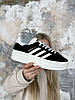 Кросівки жіночі Adidas Gazelle Bold Platform Black White взуття Адідас Газель чорно-білі платформа висока підошва замшеві, фото 10