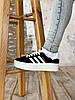Кросівки жіночі Adidas Gazelle Bold Platform Black White взуття Адідас Газель чорно-білі платформа висока підошва замшеві, фото 6