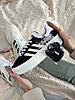 Кросівки жіночі Adidas Gazelle Bold Platform Black White взуття Адідас Газель чорно-білі платформа висока підошва замшеві, фото 11