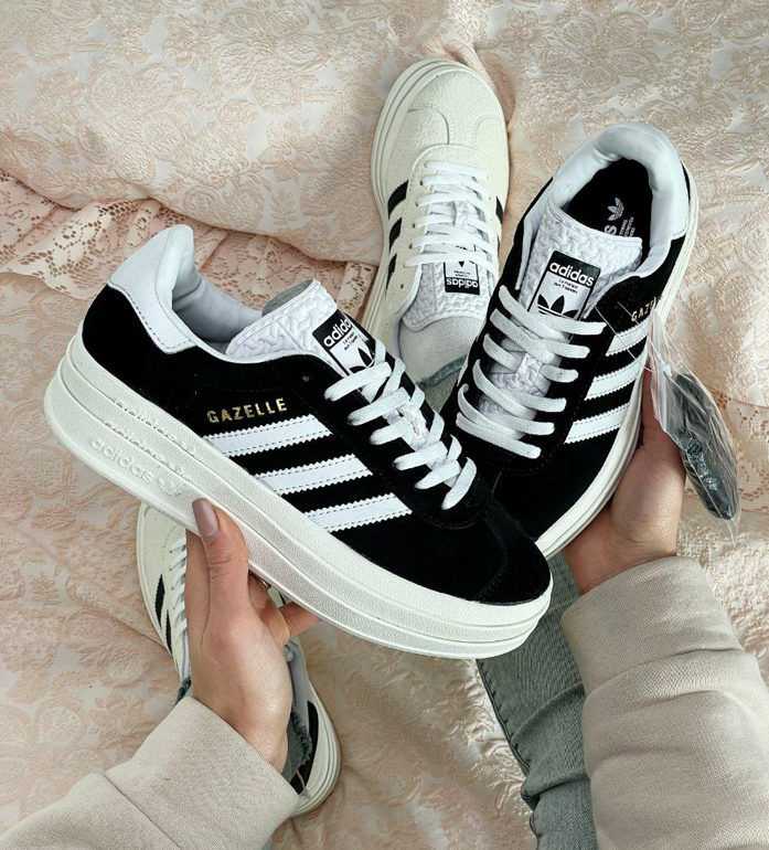 Adidas Gazelle Bold Platform Black White Rare