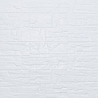 Моющиеся декоративные 3д панели для стен культурный камень белый кирпич700х770х5мм Самоклеящиеся ПВХ 3D панели