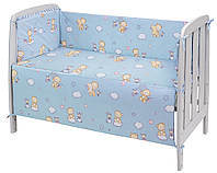 Защита в кроватку Qvatro Gold ZG-02 голубой (мишка, пчелка, звезда)