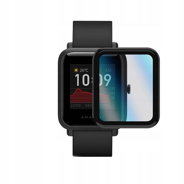 Захисна плівка для Amazfit Bip (0.2 мм, 3D чорна) Polycarbone