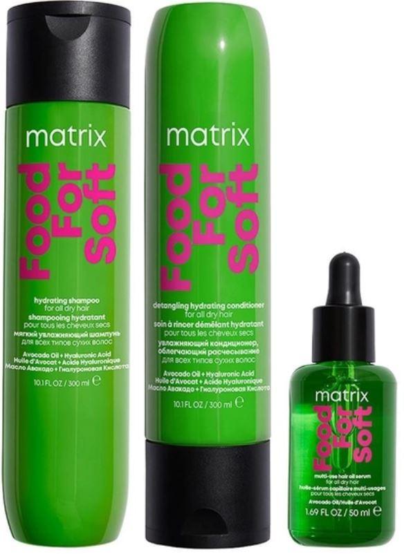 Зволожуючий набір MATRIX FOOD FOR SOFT для волосся (шампунь 300 мл, бальзам 300 мл, масло 50 мл)
