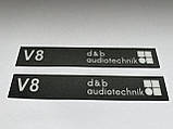 Набір наклейок 2 шт 111x18 mm на ручки колонки D&B AudioTechnik V8, фото 2