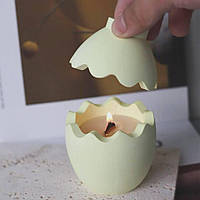 Форма Молд для кашпо Яйцо с крышкой для гипса эпоксидной смолы.