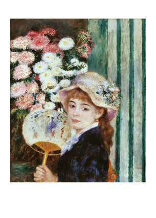 Лист Pierre-Auguste Renoir — Young Girl with a Fan, 1881