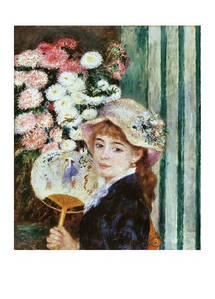 Лист Pierre-Auguste Renoir — Young Girl with a Fan, 1881