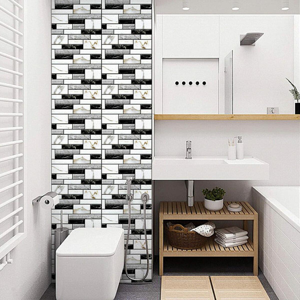 Декоративні 3д панелі для стін що миються квадрат мармур 300х300х5мм Самоклеючі ПВХ 3 D панелі ціна за 1 шт. - фото 5 - id-p2133629663