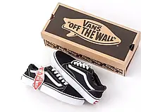 Мужские кеды Vans Old Skool, черно-белый, Китай Ванс Олд Скул чорно-білі