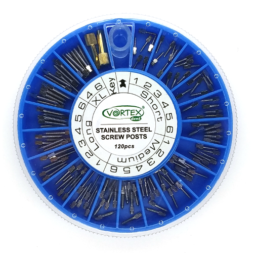Набір внутрішньканальних сталевих штифтів (120шт+2 ключі) Vortex, фото 1