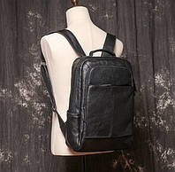 Мужской городской рюкзак из натуральной кожи, качественный повседневный кожаный ранец портфель для мужчин