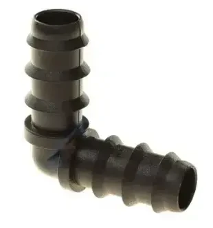 Коліно садової трубки (16мм) систем крапельного поливу. SantehPlast SL-019, фото 1