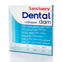 Платки для коффердама Dental Dam (medium) 152мм х 152мм(36шт) Блакитний(medium)