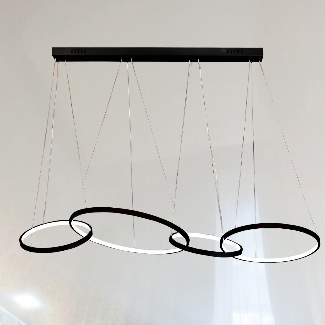 Люстра лед кола Artlight 80W до 18 м² колір Чорний YDH2160/4BK, фото 1