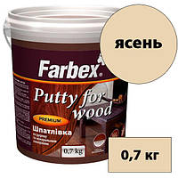 Шпаклівка для паркету, дерев яних та мінеральних поверхонь, ясен ТМ "Farbex" - 0,7 кг