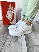 Air force 1 low white (Топ качество) Жіночі кросівки Найк Еір Форс 1 лов білі